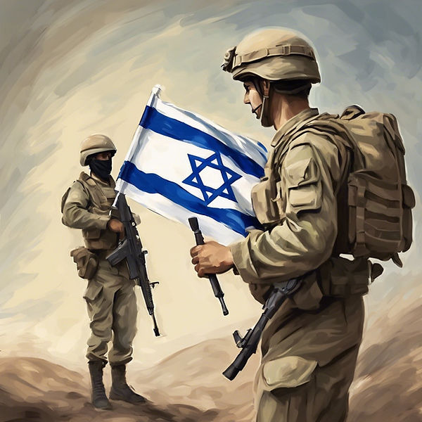 israel flag is held by a soldier.jpg