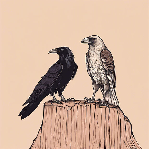 A CROW AND A HAWK.jpg