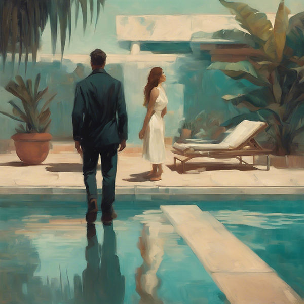 a man waking from a dream near a pool beside a woman.jpg
